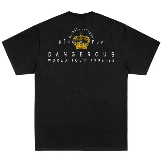 MICHAEL JACKSON DANGEROUS WORLD TOUR BLACK TEE