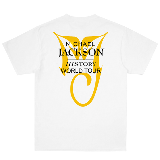 MICHAEL JACKSON HISTORY WORLD TOUR WHITE TEE