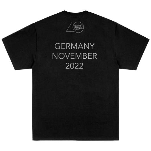 Thriller 40 Photo DE Back Black Tee