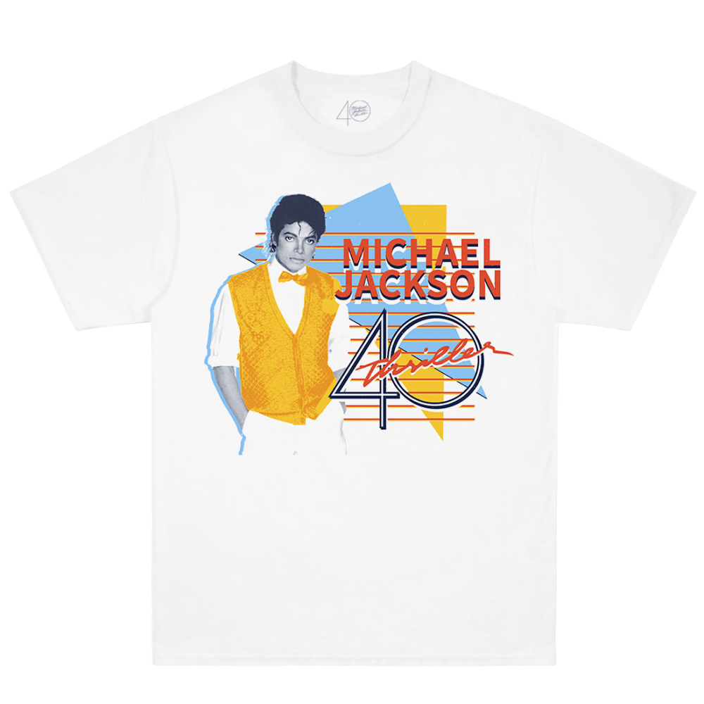 Thriller 40 Vintage Photo White Tee