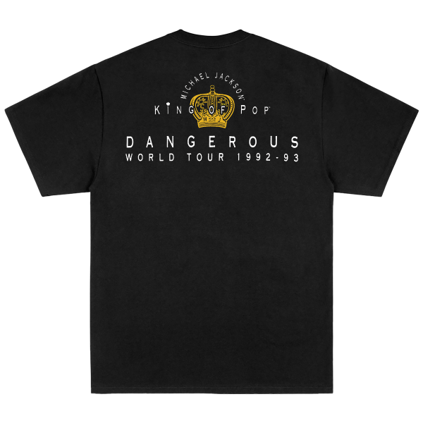 MICHAEL JACKSON DANGEROUS WORLD TOUR BLACK TEE