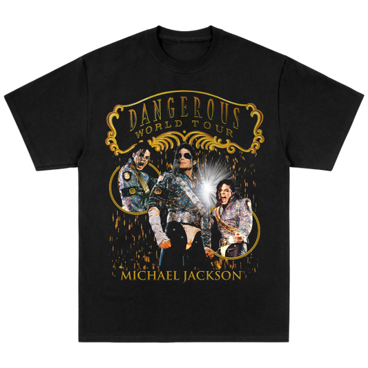 MICHAEL JACKSON DANGEROUS WORLD TOUR BLACK TEE