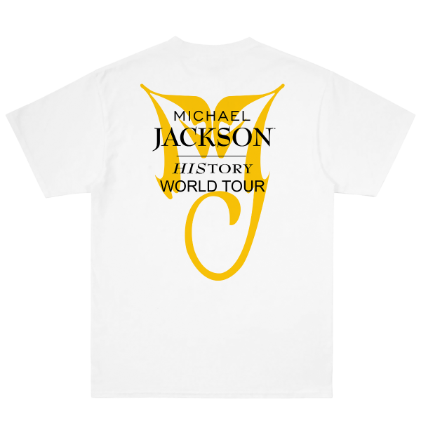 MICHAEL JACKSON HISTORY WORLD TOUR WHITE TEE