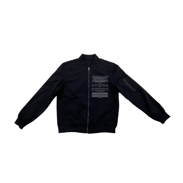 Cut & Sew Black Zip-Up