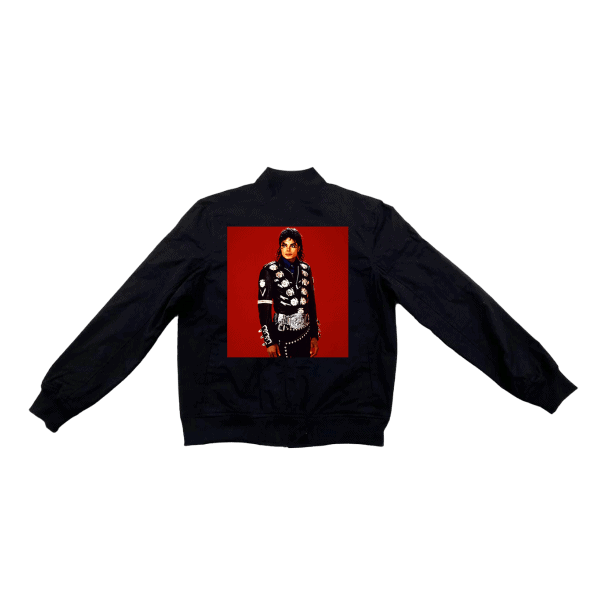 Cut & Sew Black Zip-Up