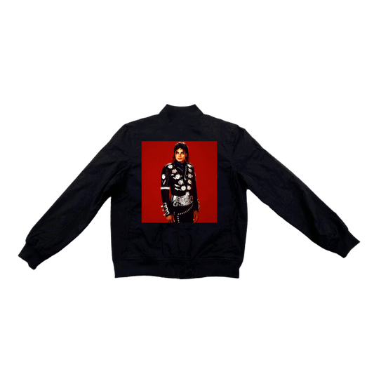 Cut & Sew Black Zip-Up
