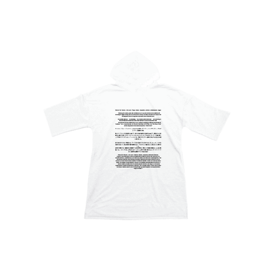 Cut & Sew White Short-Sleeve Hoodie