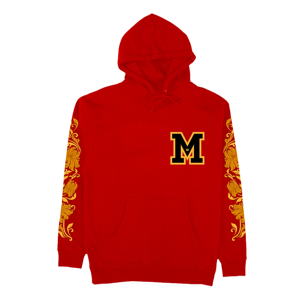 Michael Jackson Embroidered Red Hoodie