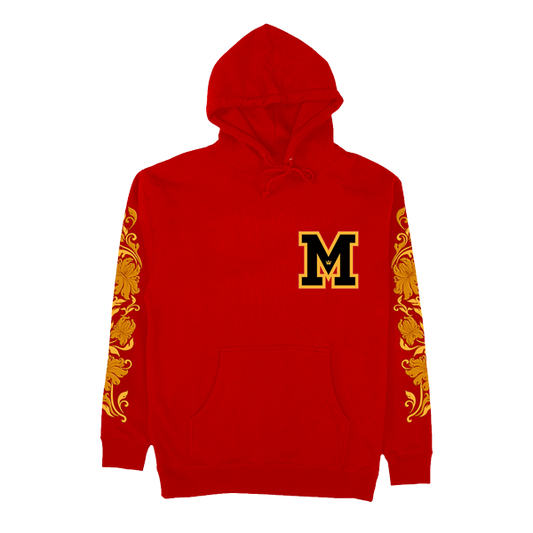 Michael Jackson Embroidered Red Hoodie