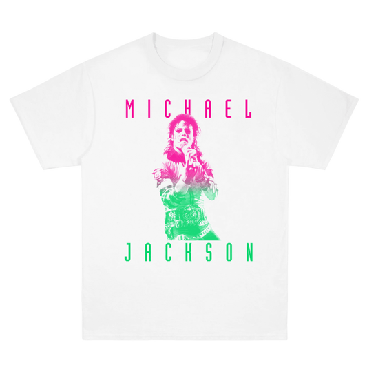 Michael Jackson Glow Photo White Tee