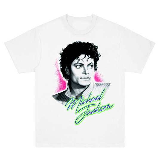 Michael Jackson Ombre Singing White Tee