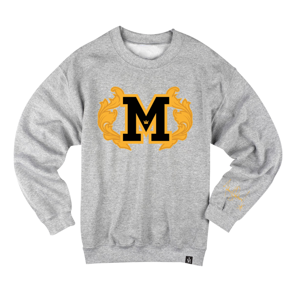 Michael Jackson Patch M Grey Crewneck Sweatshirt