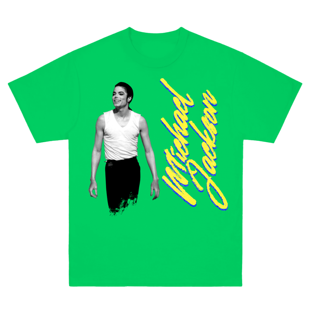 Michael Jackson Photo Lime Tee
